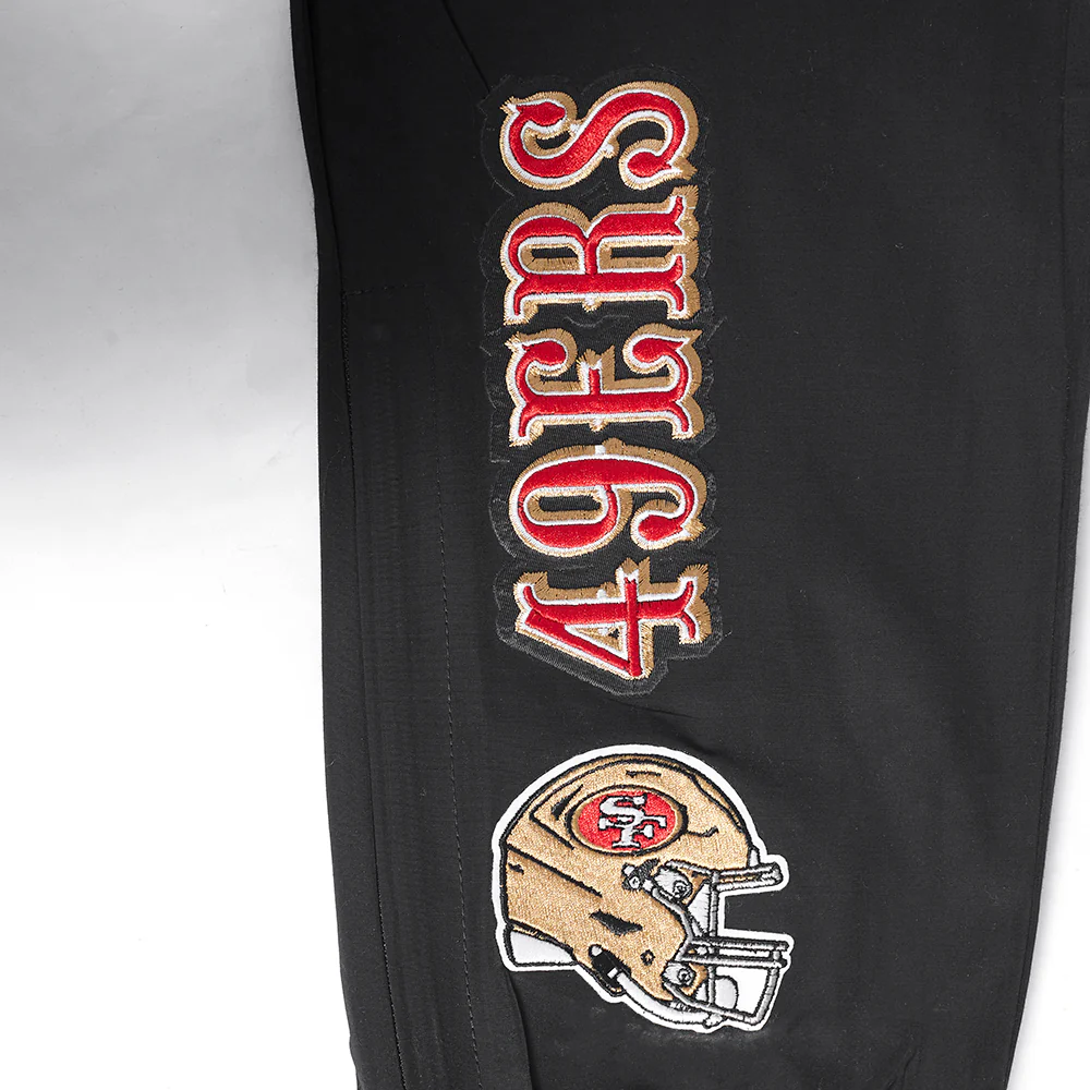 NFL SAN FRANCISCO 49ERS CLASSIC WIND SUIT MEN'S WOVEN PANT (BLACK) - Image 6
