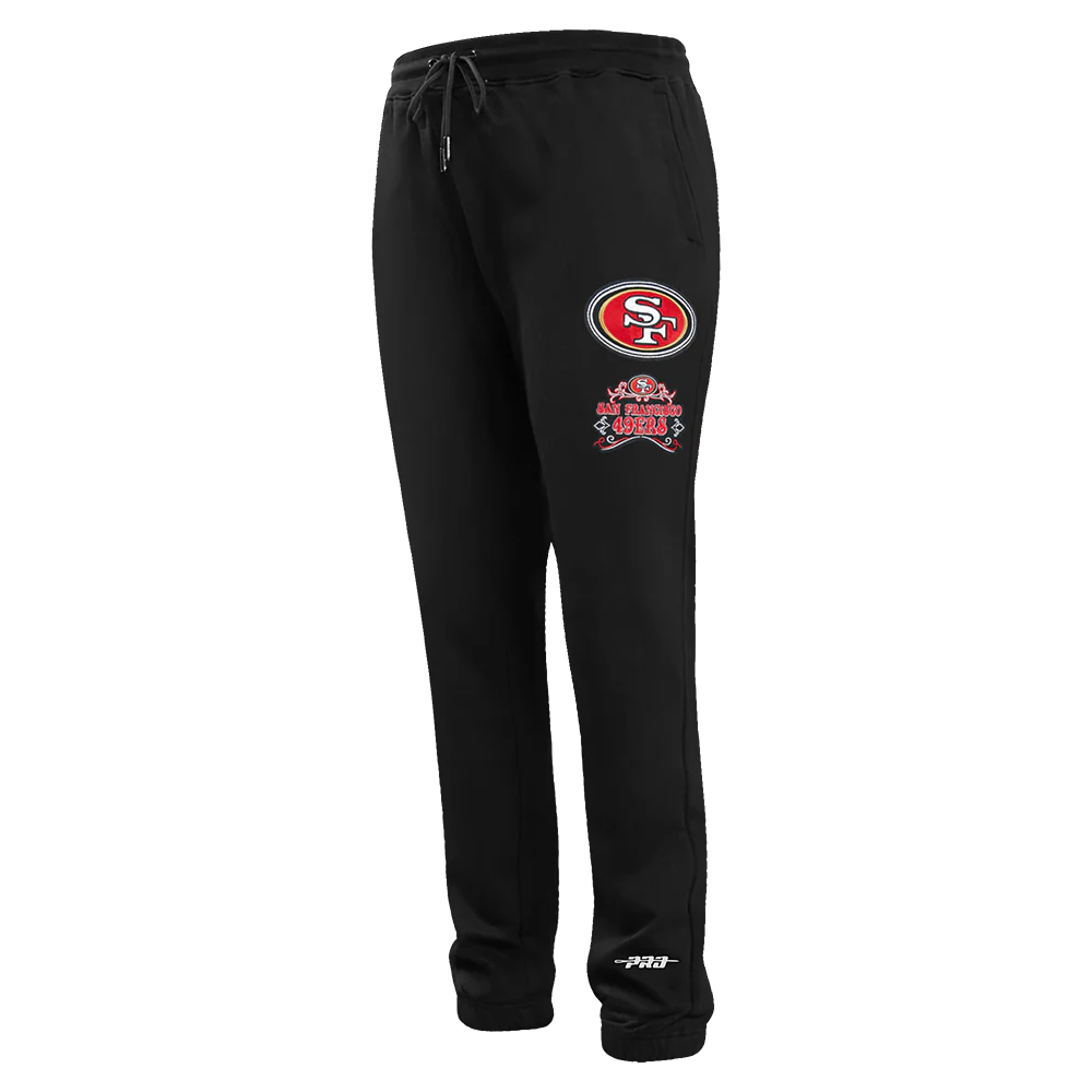 NFL SAN FRANCISCO 49ERS REBEL ATHLETICS MEN'S FLC SWEATPANT (BLACK) - Image 11