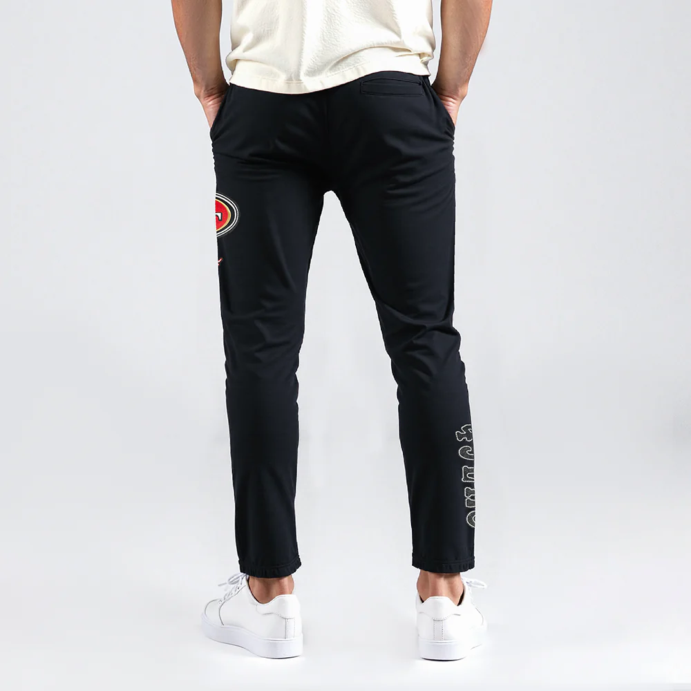 NFL SAN FRANCISCO 49ERS REBEL ATHLETICS MEN'S FLC SWEATPANT (BLACK) - Image 6