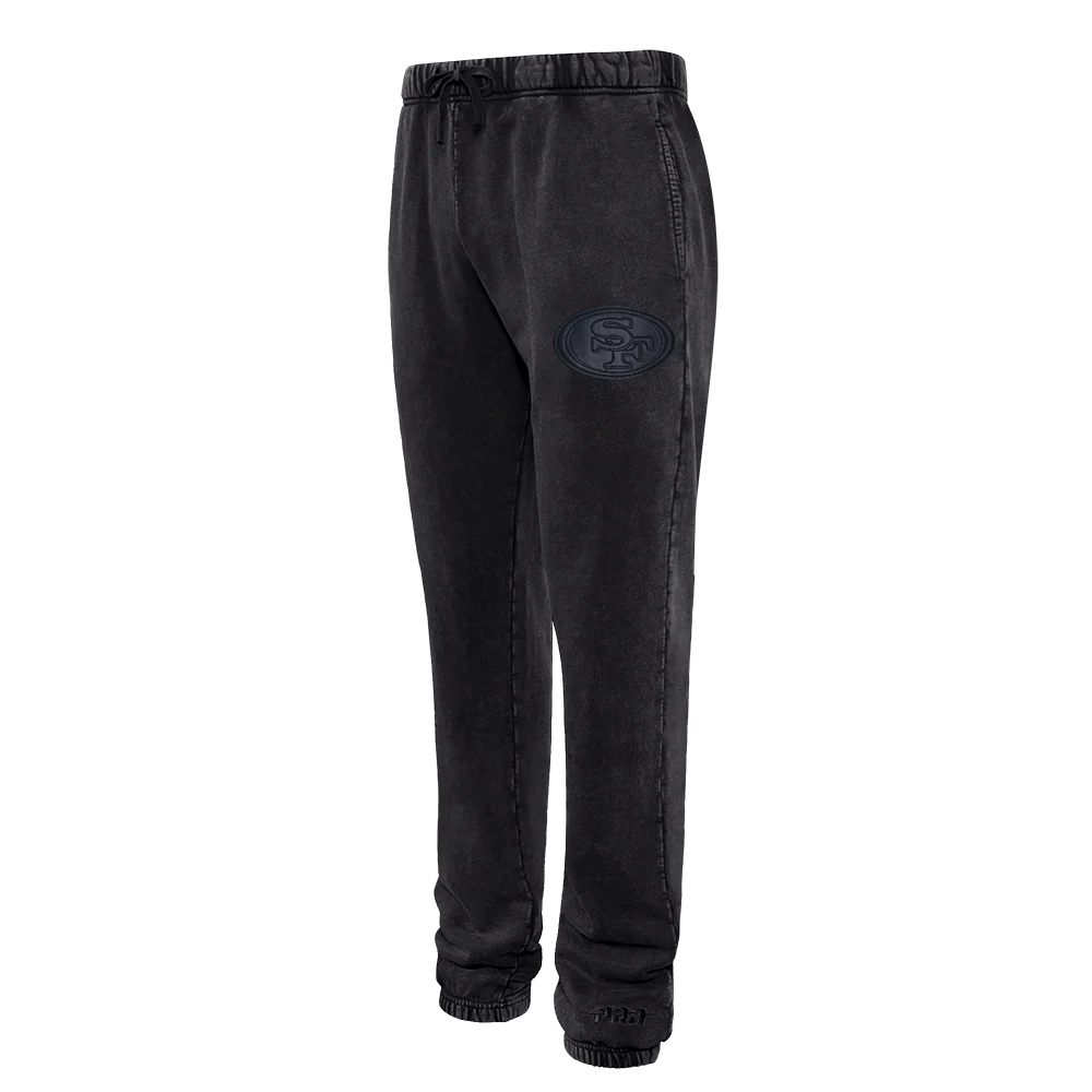 NFL SAN FRANCISCO 49ERS WASHED VANGUARD MEN'S ENZYME WASH RELAXED FT (WASHED BLACK) - Image 10