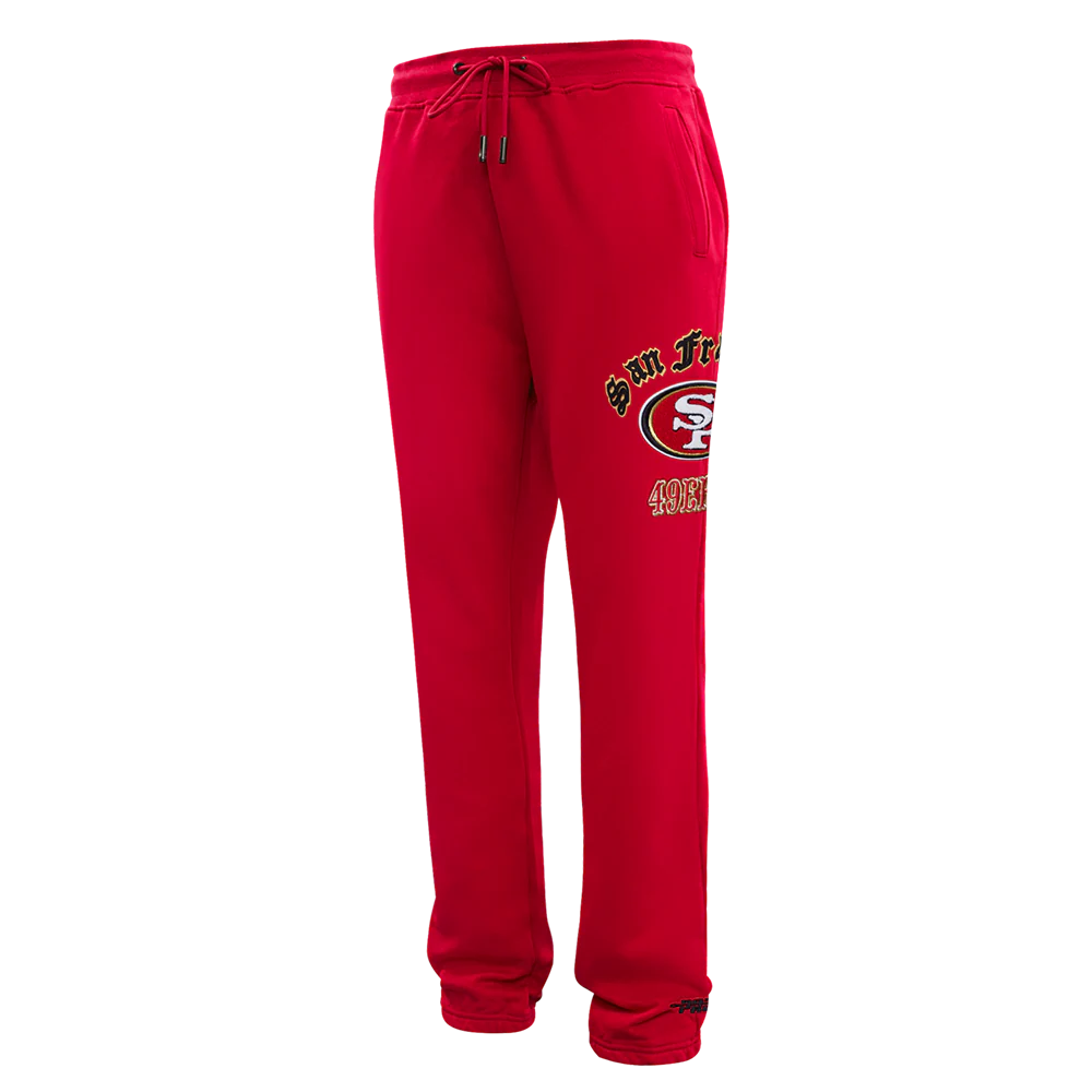 NFL SAN FRANCISCO 49ERS OLD ENGLISH MEN'S SWEATPANT (RED)