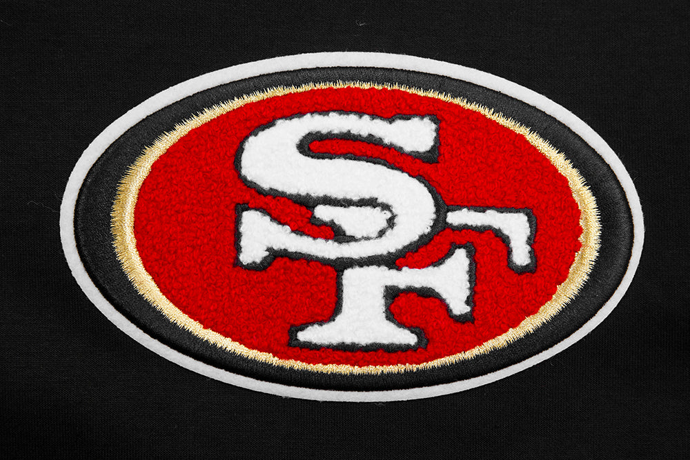 NFL SAN FRANCISCO 49ERS CLASSIC CHENILLE DOUBLE KNIT PULLOVER HOODIE (BLACK) - Image 10