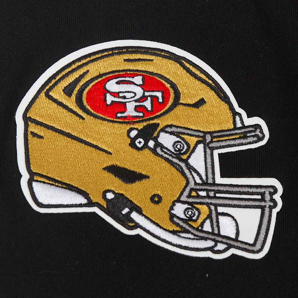 NFL SAN FRANCISCO 49ERS OLD ENGLISH MEN'S CREWNECK (BLACK) - Image 7