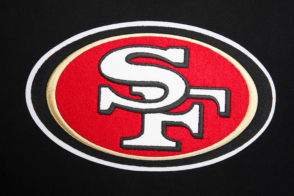 NFL SAN FRANCISCO 49ERS MASHUP MEN'S RIB PULLOVER HOODIE (BLACK/RED/BLACK) - Image 5