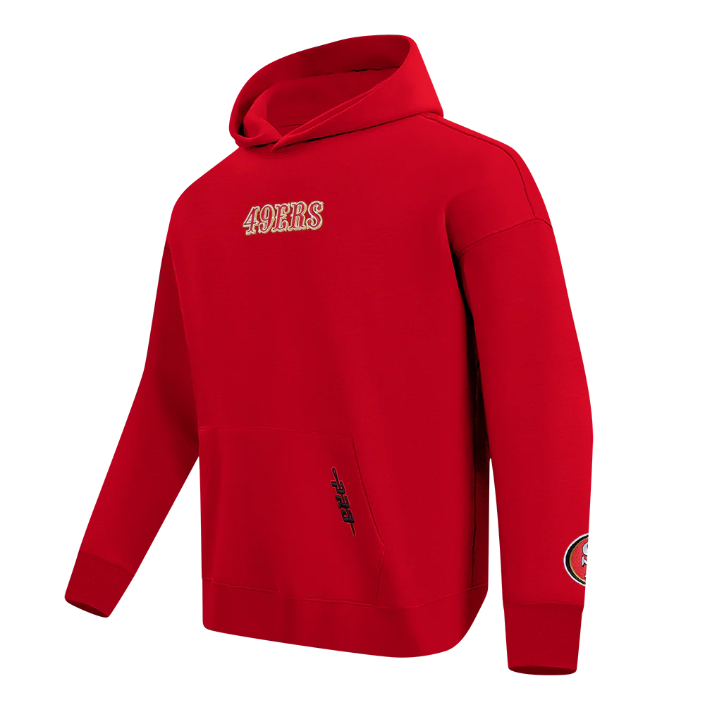 NFL SAN FRANCISCO 49ERS WINGSPAN MEN'S DROP SHOULDER FLC PO HOODIE (RED) - Image 3