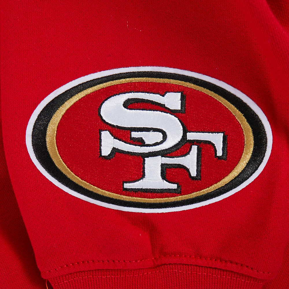 NFL SAN FRANCISCO 49ERS WINGSPAN MEN'S DROP SHOULDER FLC PO HOODIE (RED) - Image 7