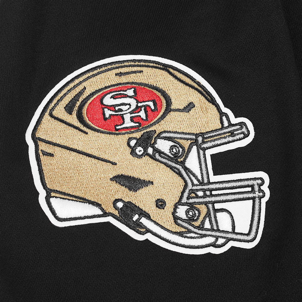 NFL SAN FRANCISCO 49ERS SOUVENIR MEN'S FLEECE PULLOVER HOODIE (BLACK) - Image 10