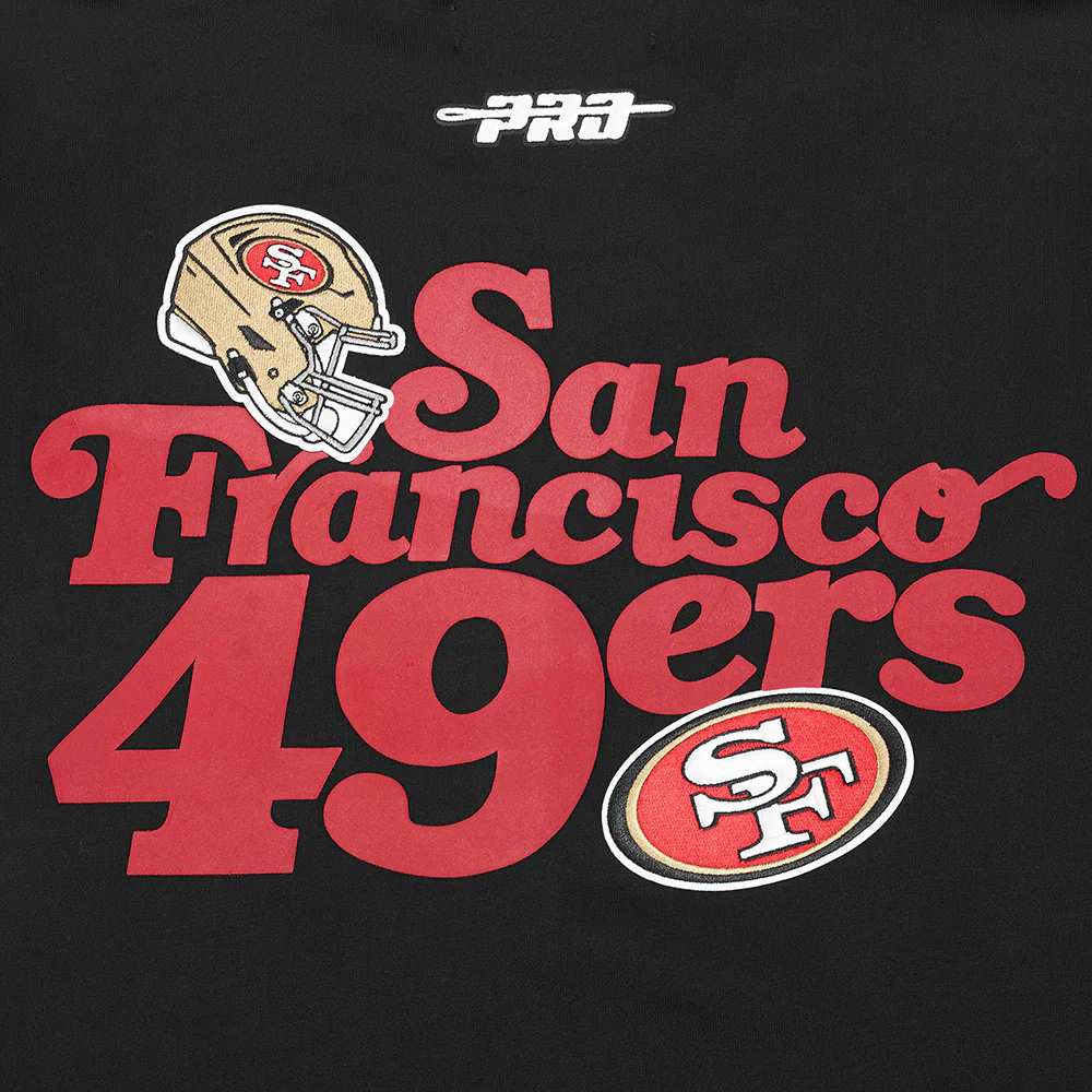 NFL SAN FRANCISCO 49ERS SOUVENIR MEN'S FLEECE PULLOVER HOODIE (BLACK) - Image 13