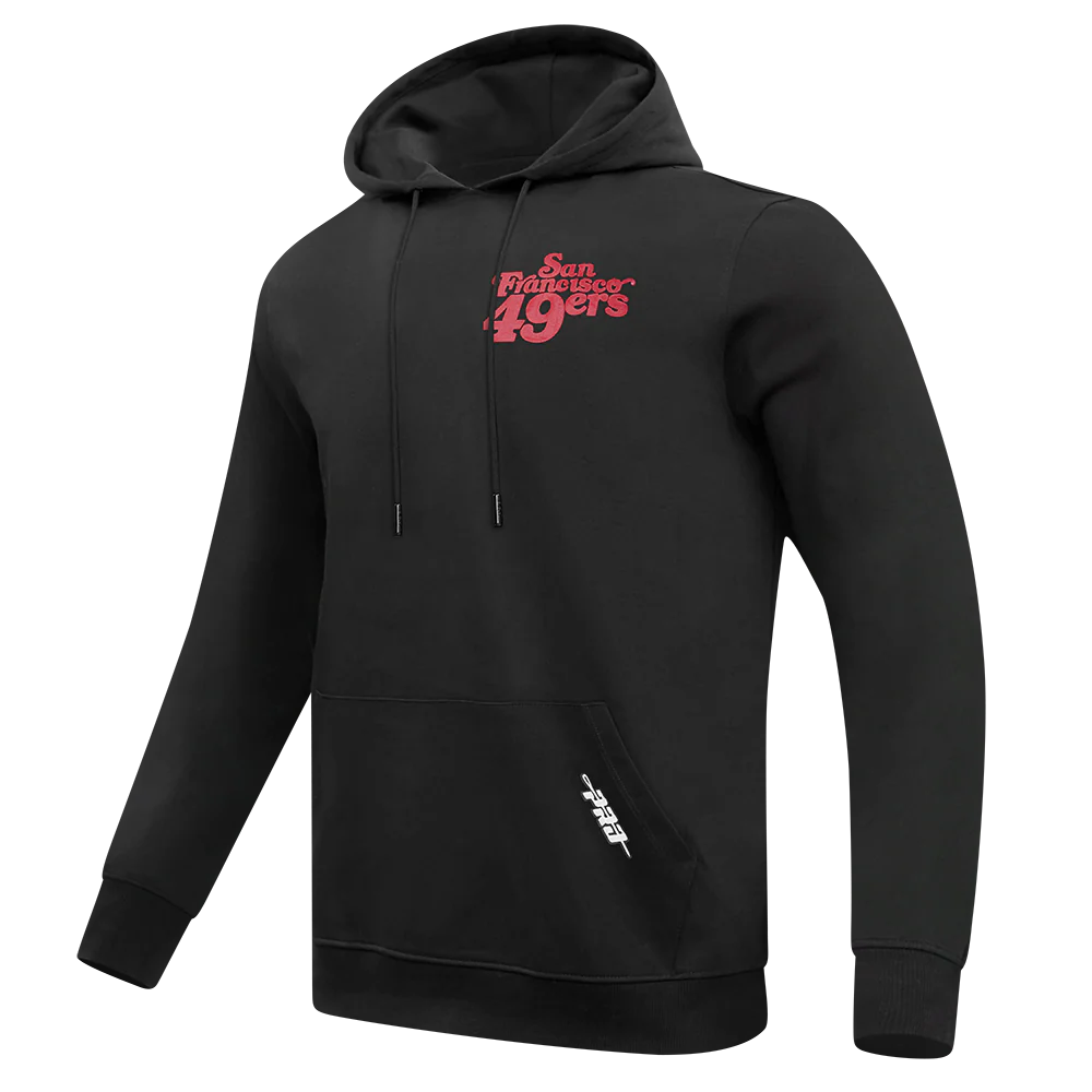 NFL SAN FRANCISCO 49ERS SOUVENIR MEN'S FLEECE PULLOVER HOODIE (BLACK) - Image 4