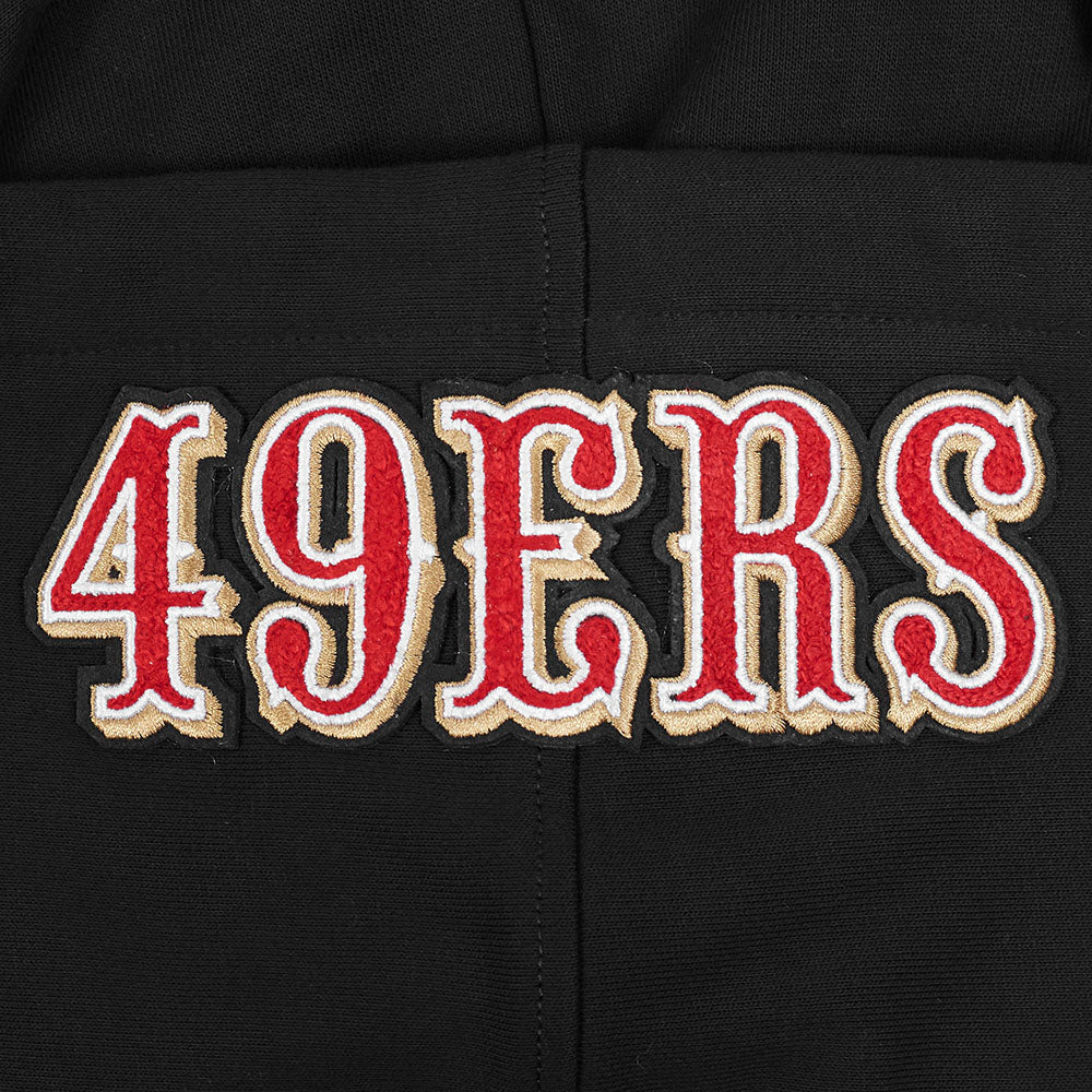 NFL SAN FRANCISCO 49ERS SOUVENIR MEN'S FLEECE PULLOVER HOODIE (BLACK) - Image 9