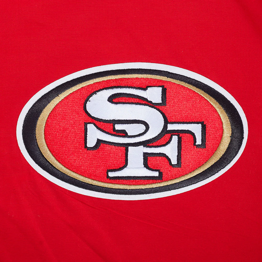 NFL SAN FRANCISCO 49ERS CLASSIC WIND SUIT MEN'S WOVEN FULL ZIP PULLOVER HOODIE (RED) - Image 6