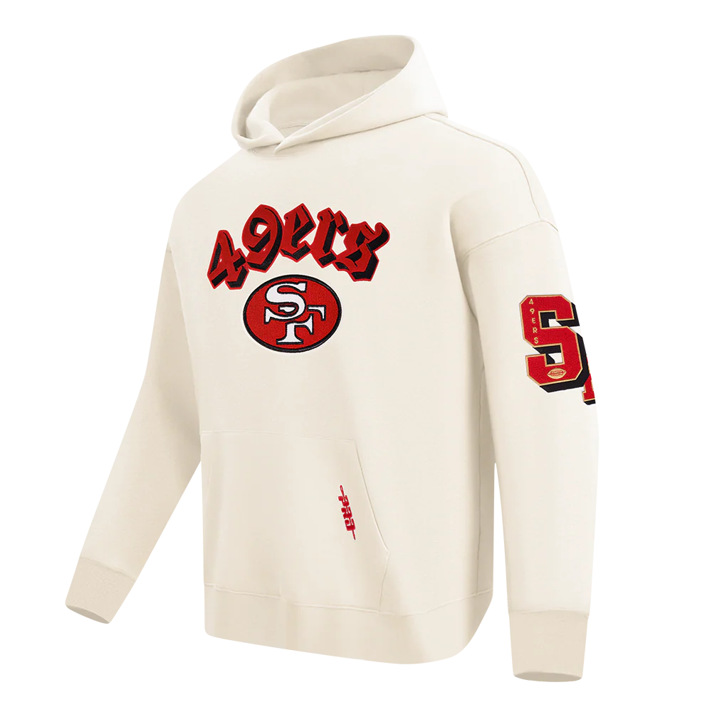 NFL SAN FRANCISCO 49ERS BEST OF MEN'S DROP SHOULDER FLC PO HOODIE (EGGSHELL) - Image 11