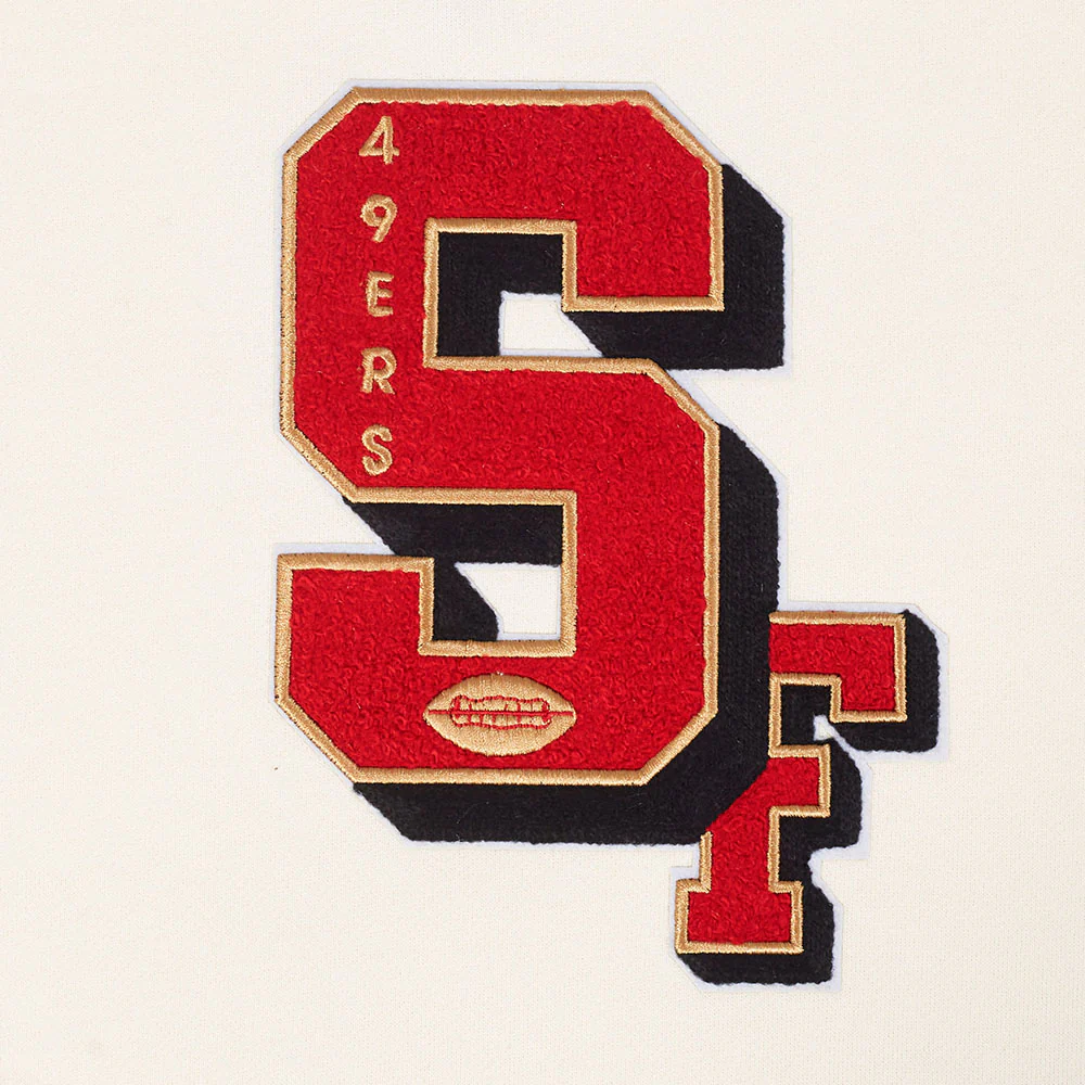 NFL SAN FRANCISCO 49ERS BEST OF MEN'S DROP SHOULDER FLC PO HOODIE (EGGSHELL) - Image 15