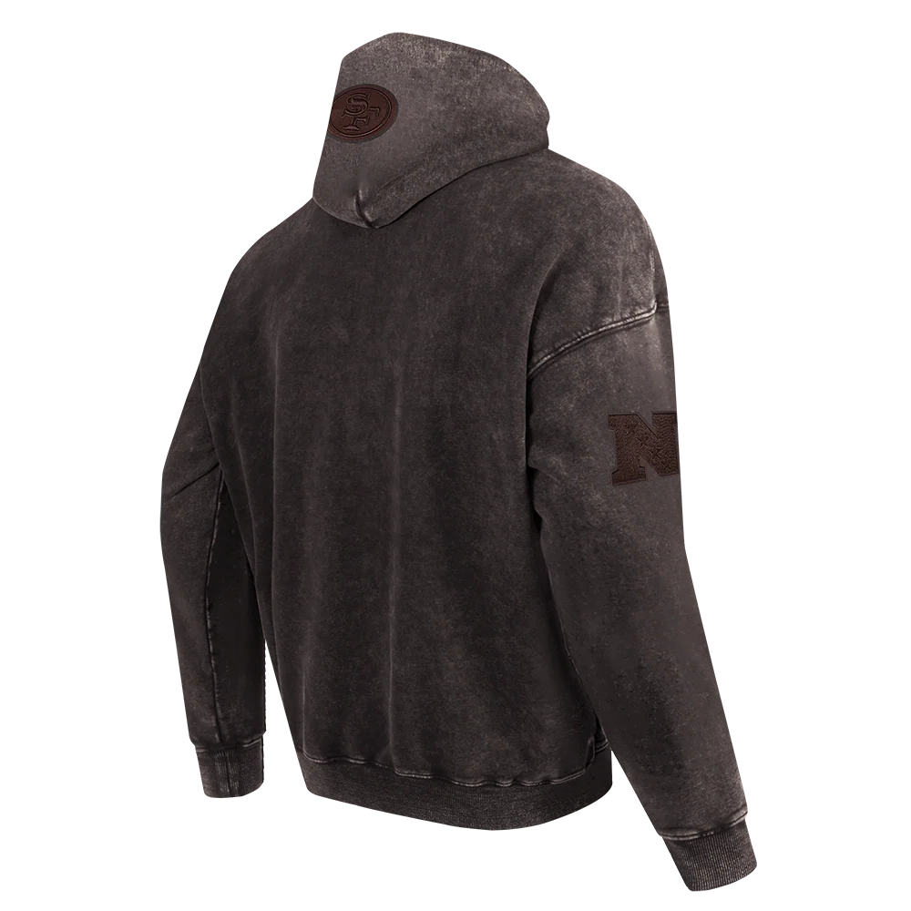 NFL SAN FRANCISCO 49ERS WASHED CLASSIC MEN'S ENZYME WASH DROP SHOULD (WASHED BROWN) - Image 4