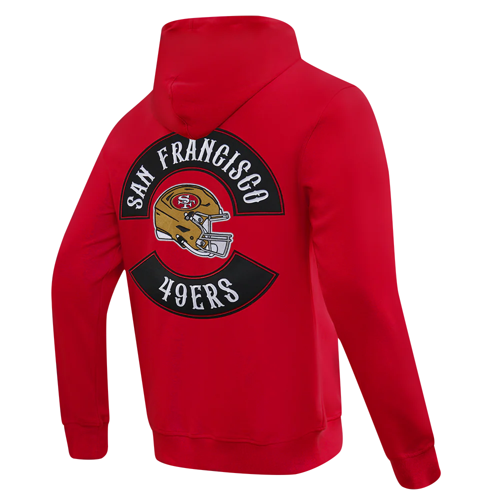 NFL SAN FRANCISCO 49ERS BORN FOR SPORT MEN'S FLC PO HOODIE (Red) - Image 6