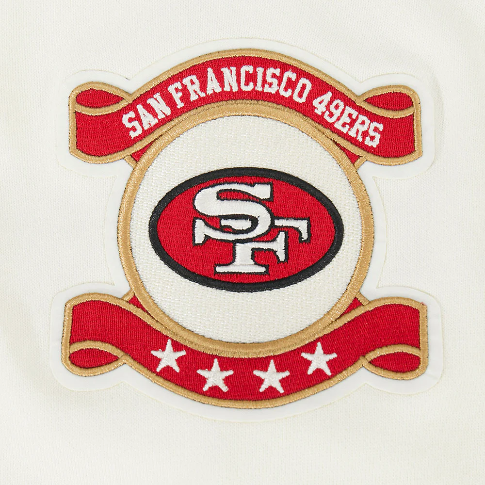 NFL SAN FRANCISCO 49ERS MODERN ORIGINALS MEN'S FLC CREWNECK (EGGSHELL) - Image 8