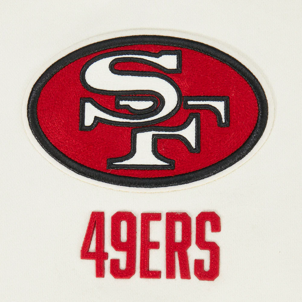 NFL SAN FRANCISCO 49ERS MODERN ORIGINALS MEN'S FLC CREWNECK (EGGSHELL) - Image 9