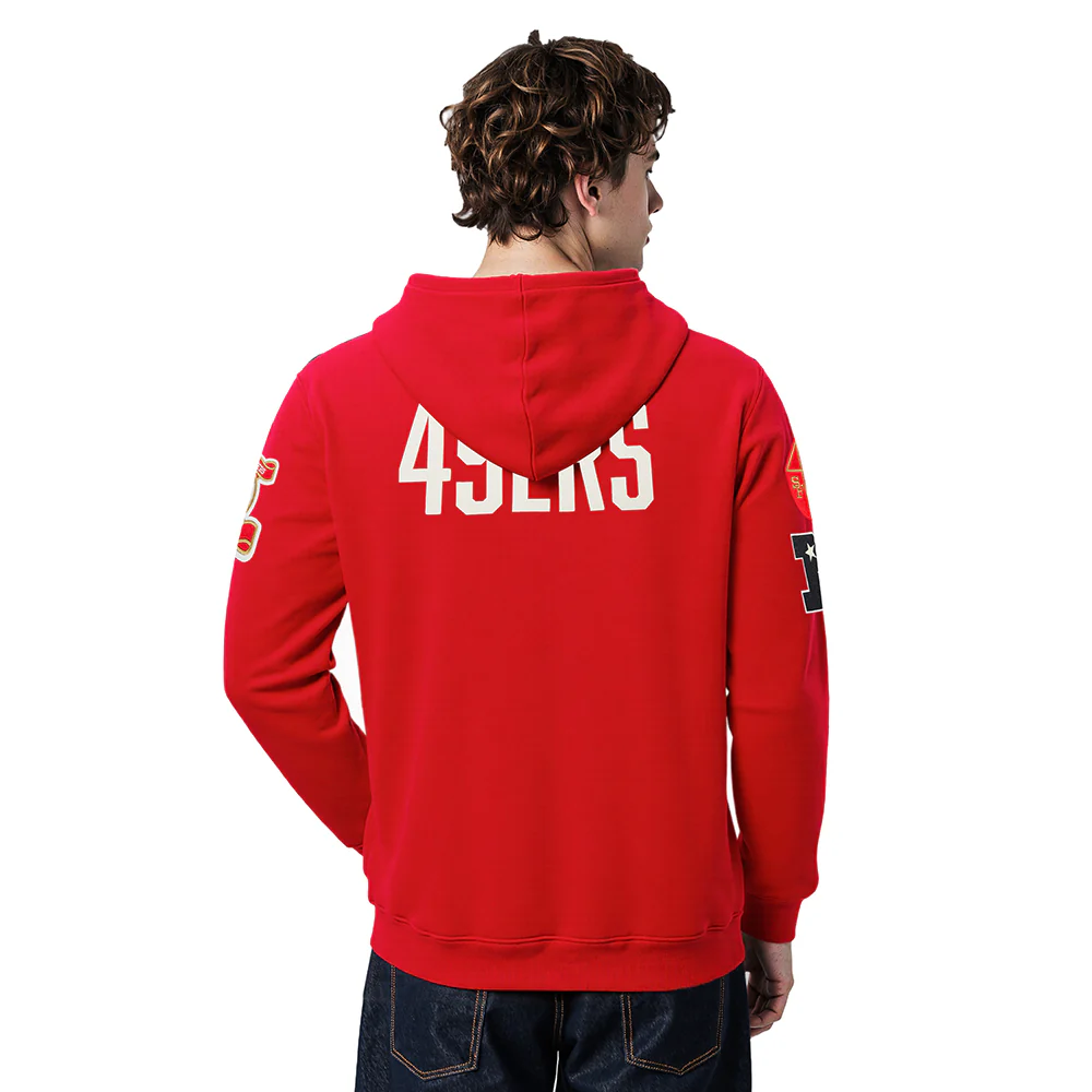 NFL SAN FRANCISCO 49ERS MODERN ORIGINALS MEN'S FLC PO HOODIE (Red) - Image 2