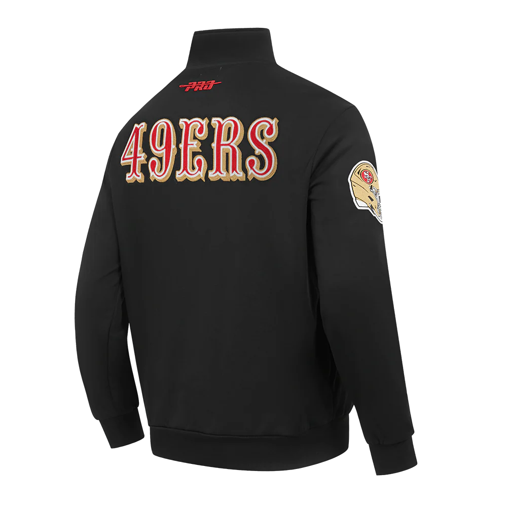 NFL SAN FRANCISCO 49ERS CITY ARCH MEN'S FLC 1/4 ZIP (BLACK) - Image 4