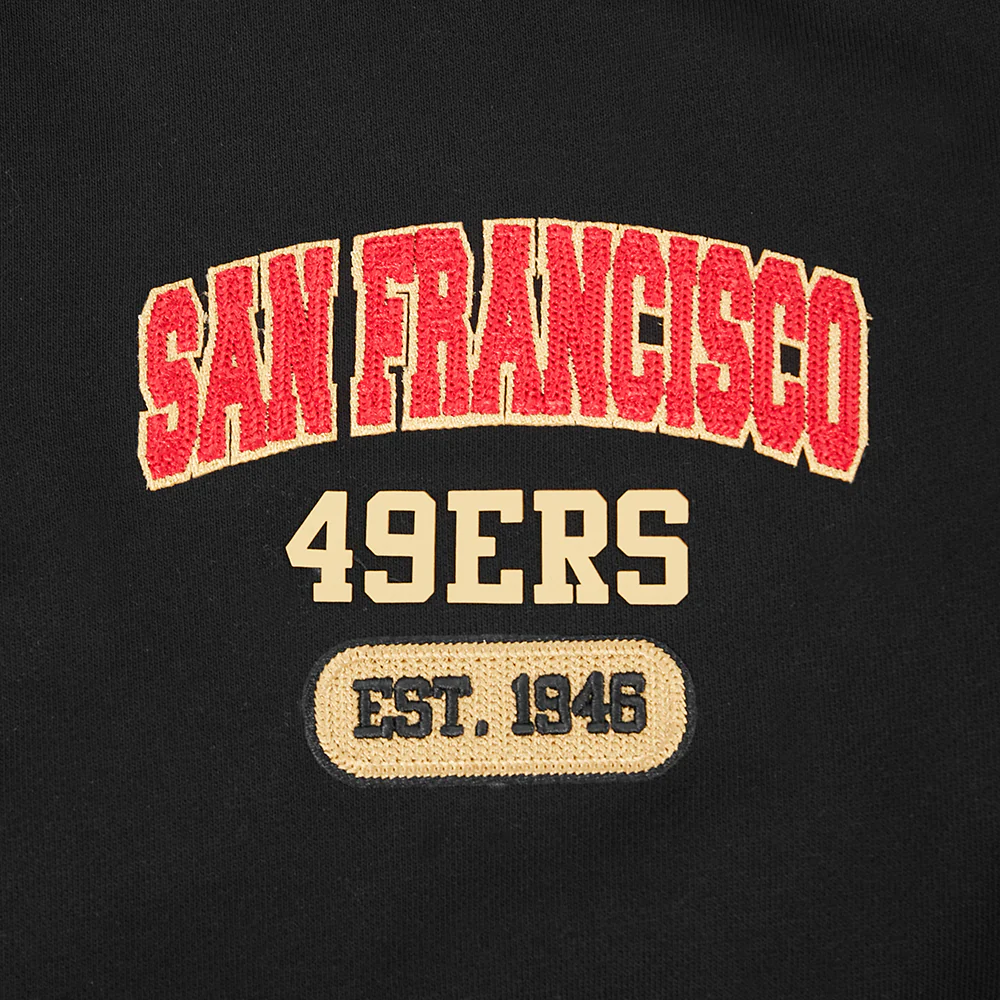 NFL SAN FRANCISCO 49ERS CITY ARCH MEN'S FLC 1/4 ZIP (BLACK) - Image 6