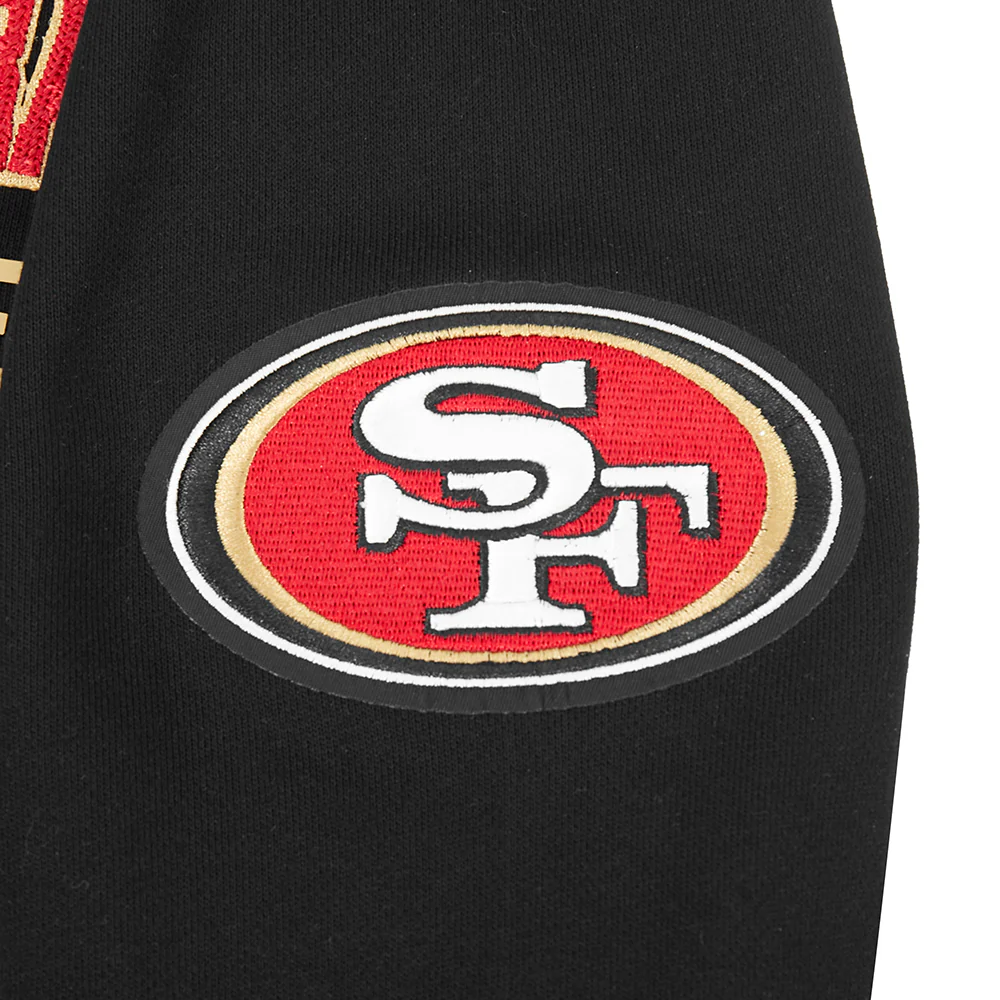 NFL SAN FRANCISCO 49ERS CITY ARCH MEN'S FLC 1/4 ZIP (BLACK) - Image 7
