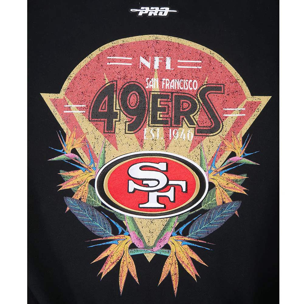 NFL SAN FRANCISCO 49ERS PARADISE MEN'S CREWNECK SWEATSHIRT (BLACK) - Image 7