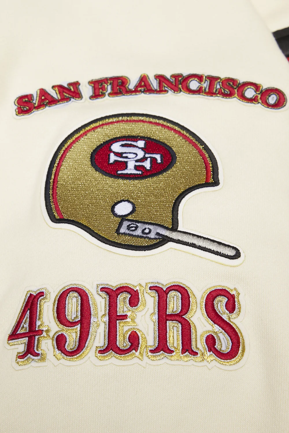 NFL SAN FRANCISCO 49ERS RETRO CLASSIC MEN'S PULLOVER HOODIE (EGGSHELL/RED) - Image 10