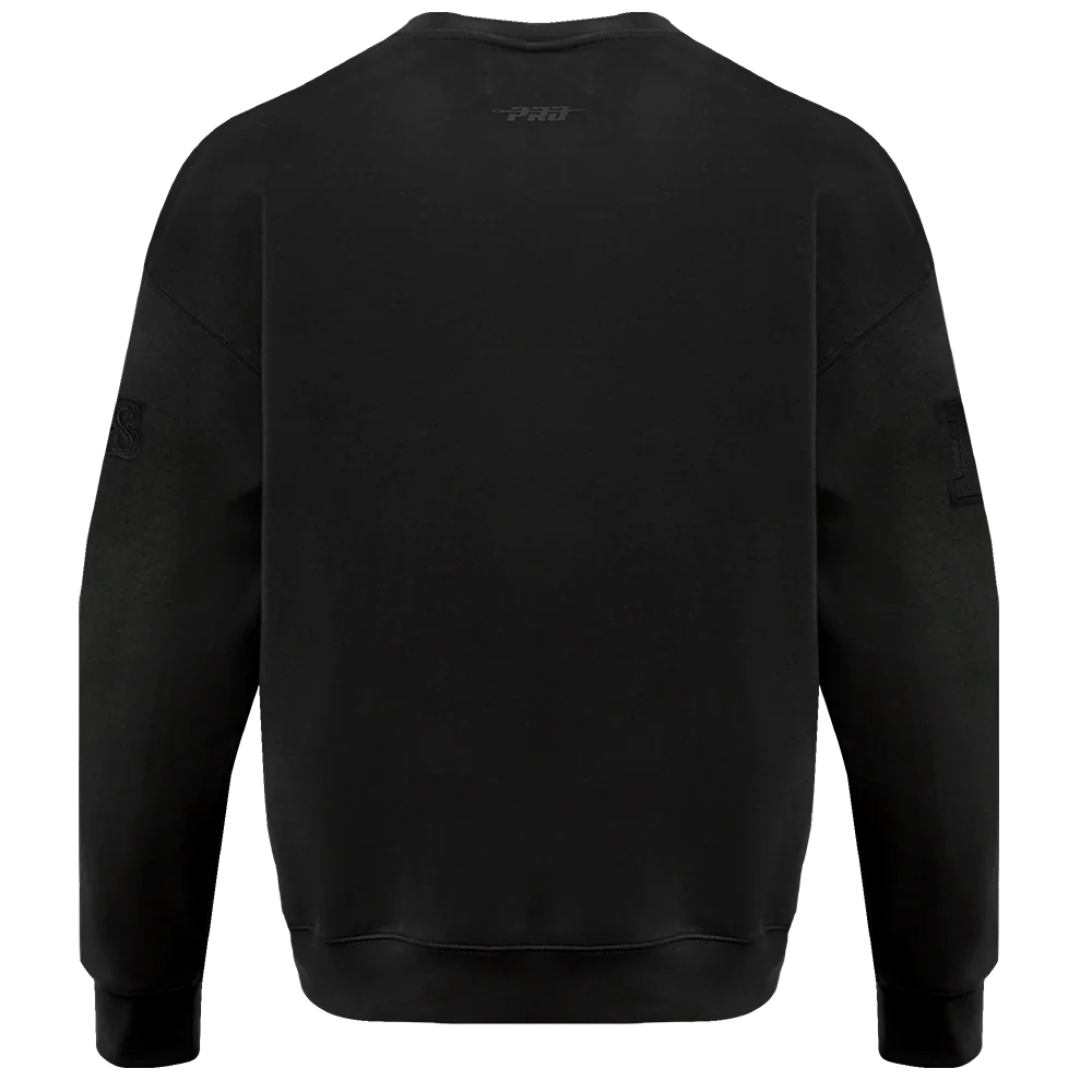 NFL SAN FRANCISCO 49ERS NEUTRAL DROP  SHOULDER FLEECE CREWNECK (BLACK) - Image 3