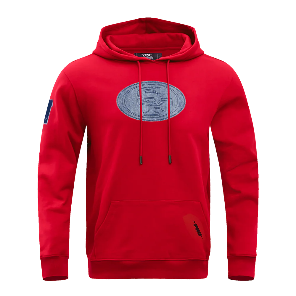 NFL SAN FRANCISCO 49ERS VARSITY BLUES MEN'S PULLOVER HOODIE (RED)
