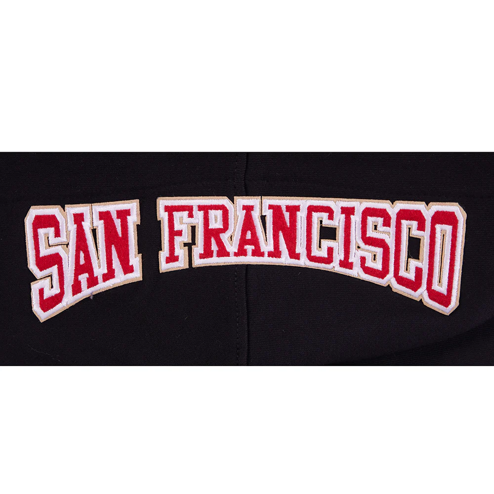 NFL SAN FRANCISCO 49ERS CREST EMBLEM RIB FLC PO HOODIE (BLACK/RED/BLACK) - Image 6