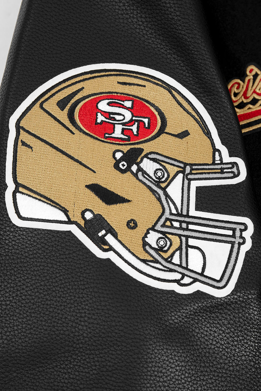 NFL SAN FRANCISCO 49ERS SCRIPT TAIL MEN'S RIB WOOL VARSITY (BLACK/RED/BLACK) - Image 14