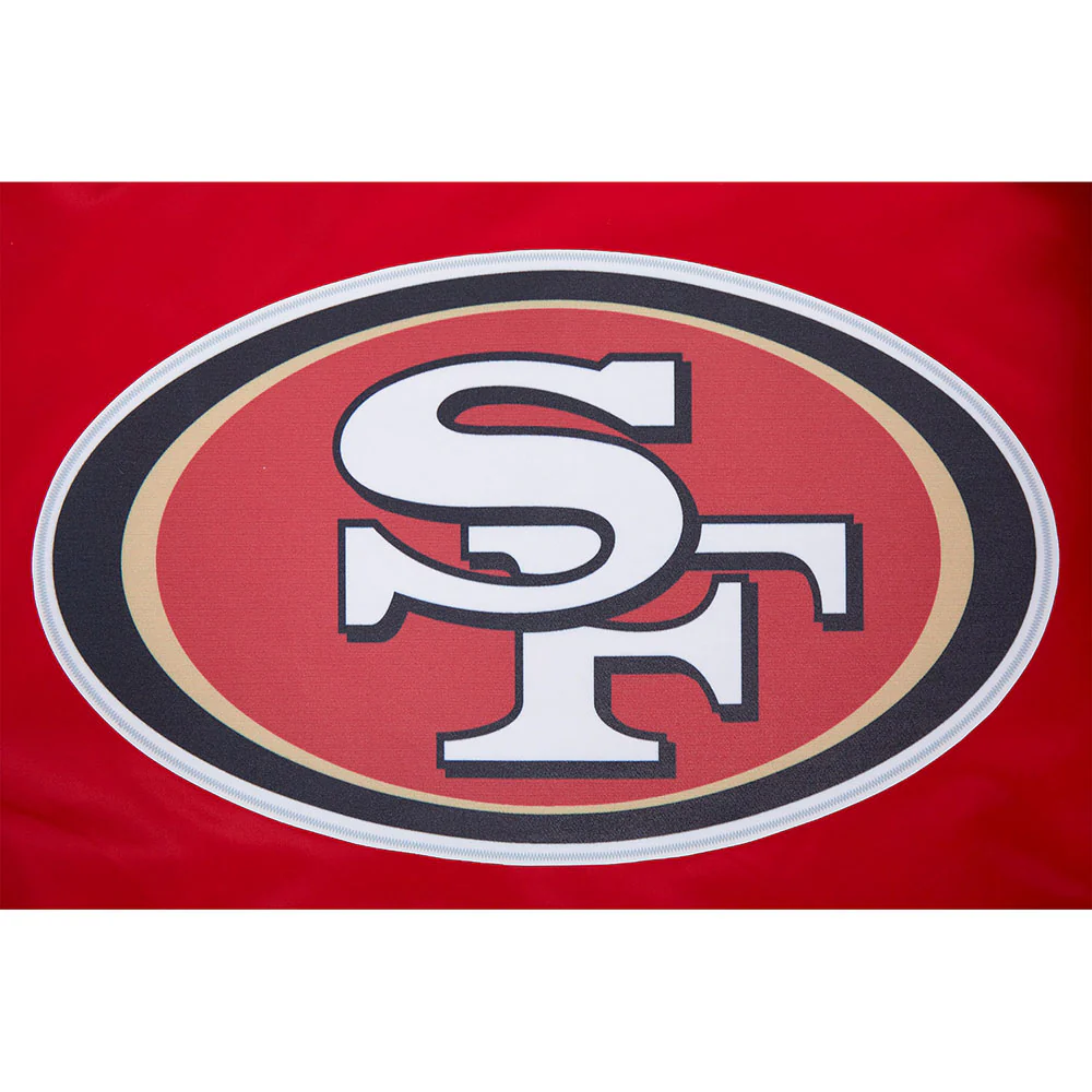 NFL SAN FRANCISCO 49ERS SCRIPT TAIL MEN'S SATIN JACKET (RED/BLACK) - Image 12