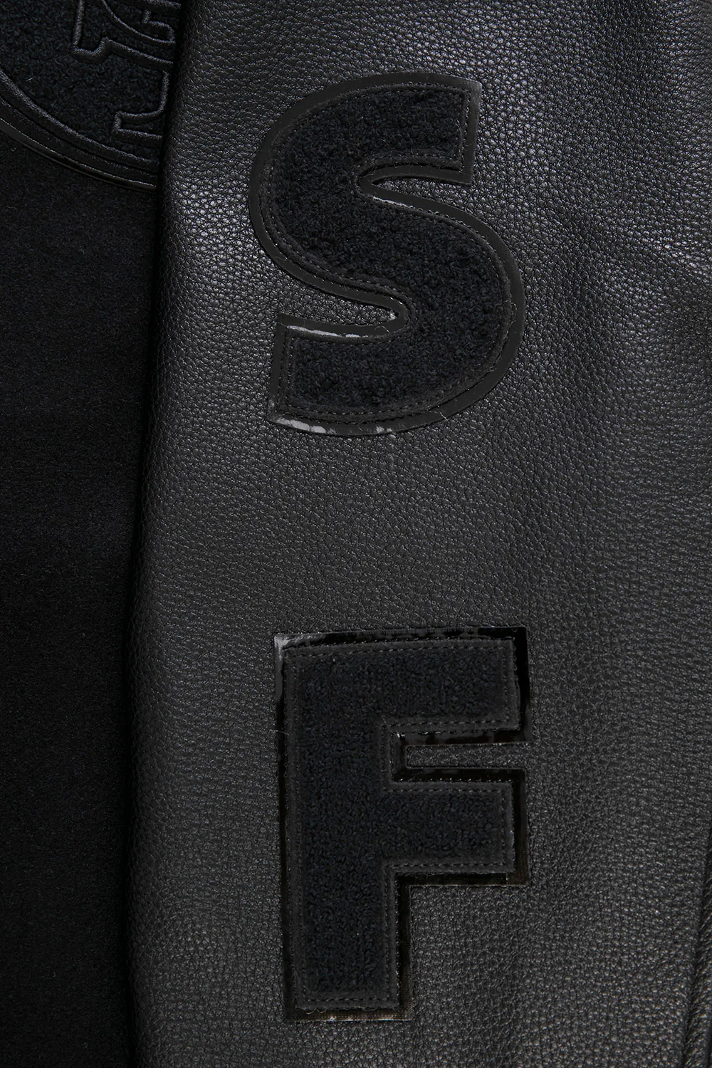 NFL SAN FRANCISCO 49ERS TRIPLE BLACK WOOL VARSITY JACKET (TRIPLE BLACK) - Image 16