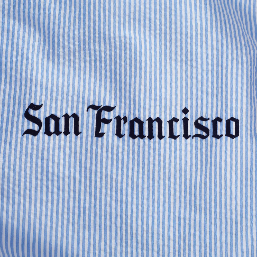 NFL SAN FRANCISCO 49ERS COUNTRY CLUB MEN'S SEERSUCKER JACKET (SEERSUCKER BLUE) - Image 11