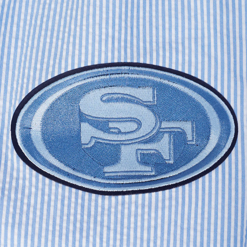 NFL SAN FRANCISCO 49ERS COUNTRY CLUB MEN'S SEERSUCKER JACKET (SEERSUCKER BLUE) - Image 9