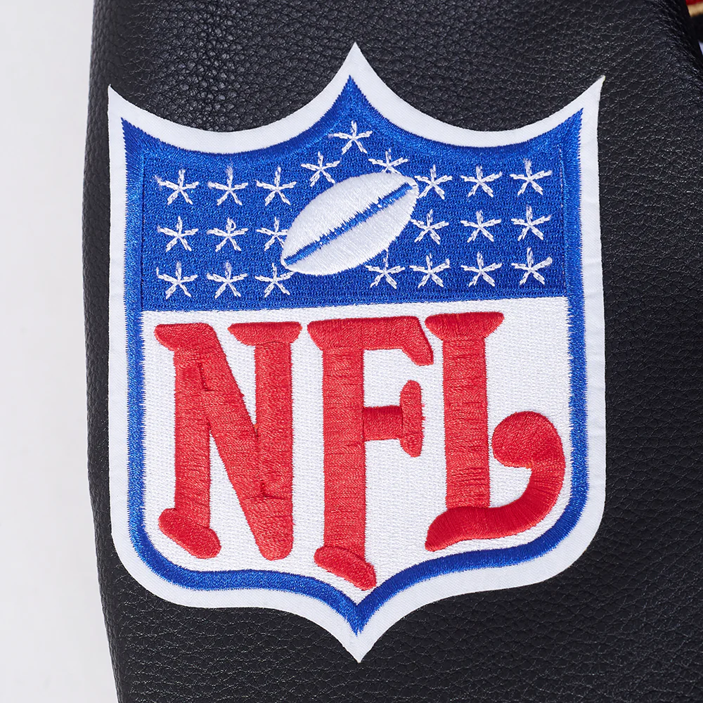 NFL SAN FRANCISCO 49ERS BEST OF MEN'S RIB WOOL VARSITY JACKET (BLACK/RED/BLACK) - Image 8