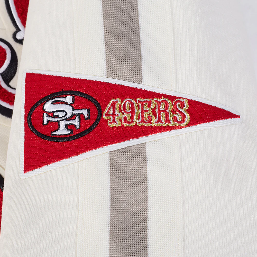 NFL SAN FRANCISCO 49ERS PRO GAME DAY RETRO JACKET (EGGSHELL/TAUPE/EGGSHELL) - Image 7