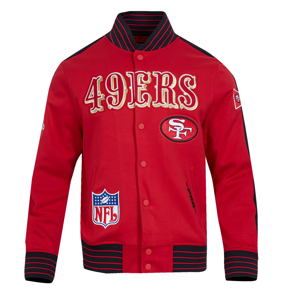 NFL SAN FRANCISCO 49ERS PRO GAME DAY RETRO JACKET (RED/BLACK/WHITE) - Image 3