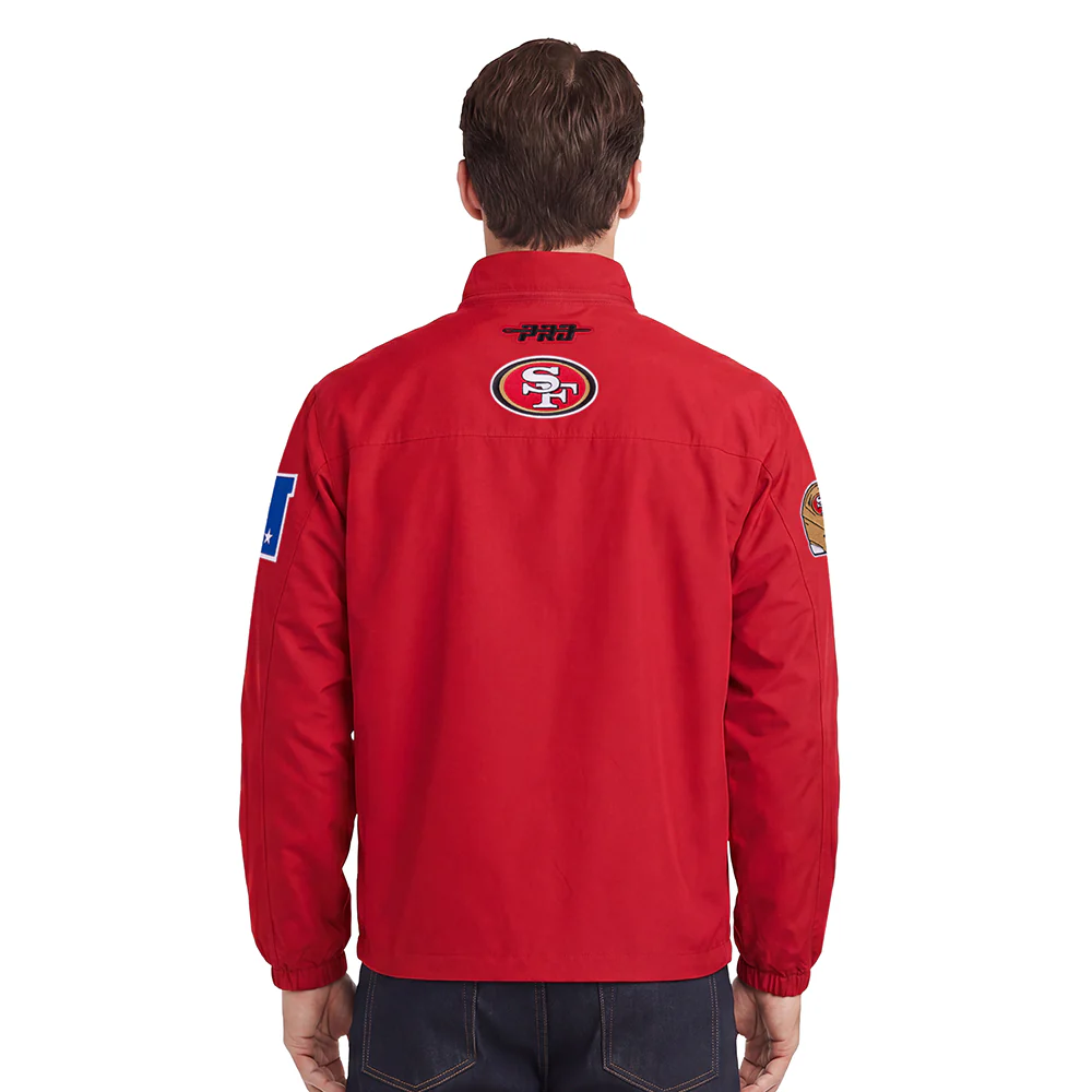 NFL SAN FRANCISCO 49ERS PRE GAME MEN'S JACKET (RED) - Image 2