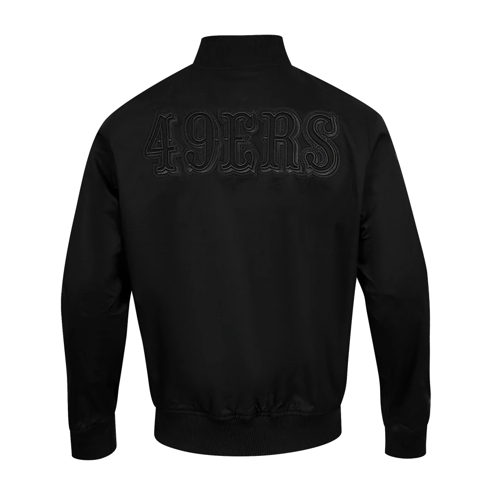 NFL SAN FRANCISCO 49ERS NEUTRAL TWILL JACKET (BLACK) - Image 3