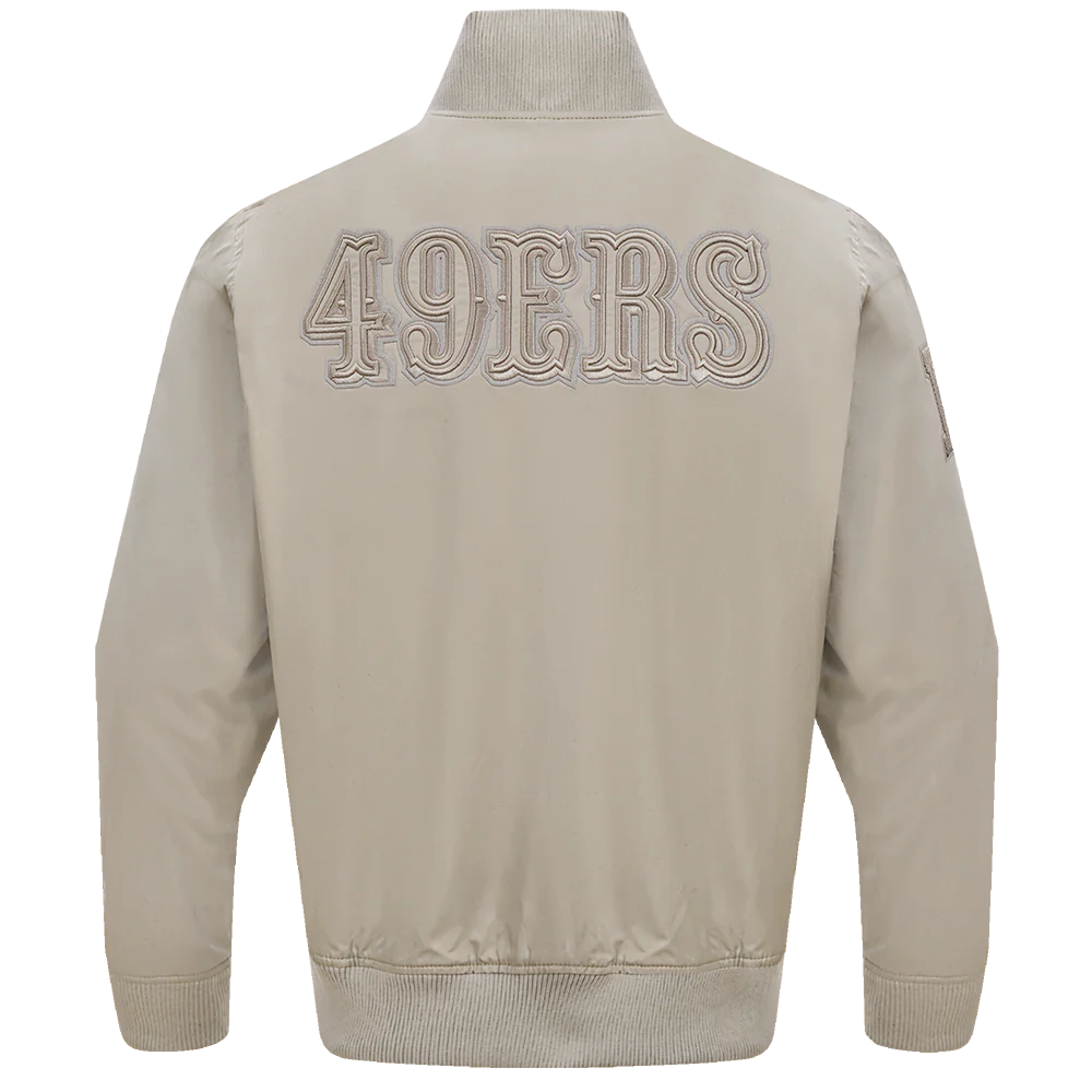 NFL SAN FRANCISCO 49ERS NEUTRAL TWILL JACKET (TAUPE) - Image 4