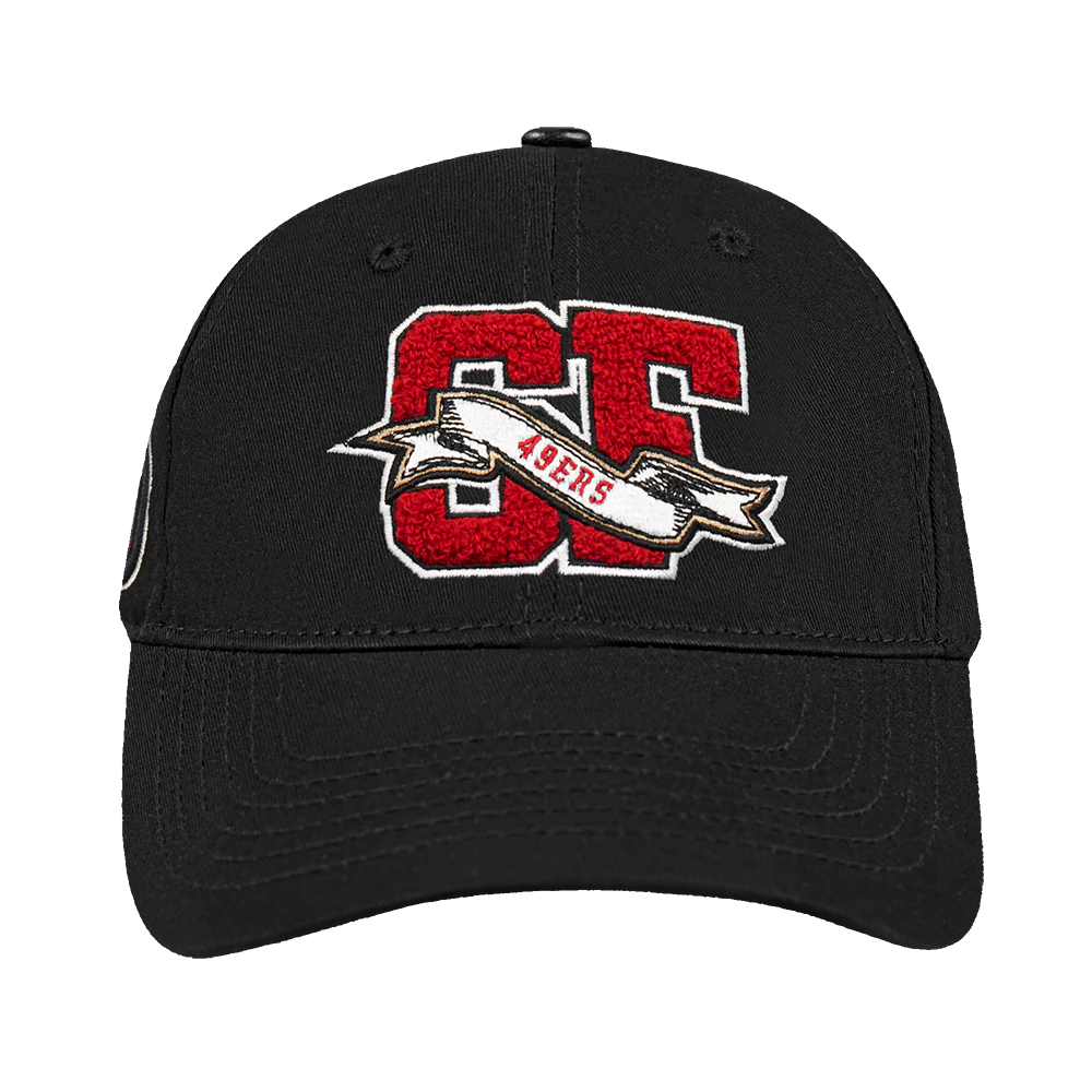 NFL SAN FRANCISCO 49ERS TEAM PENNANTS MEN'S DAD HAT (BLACK)