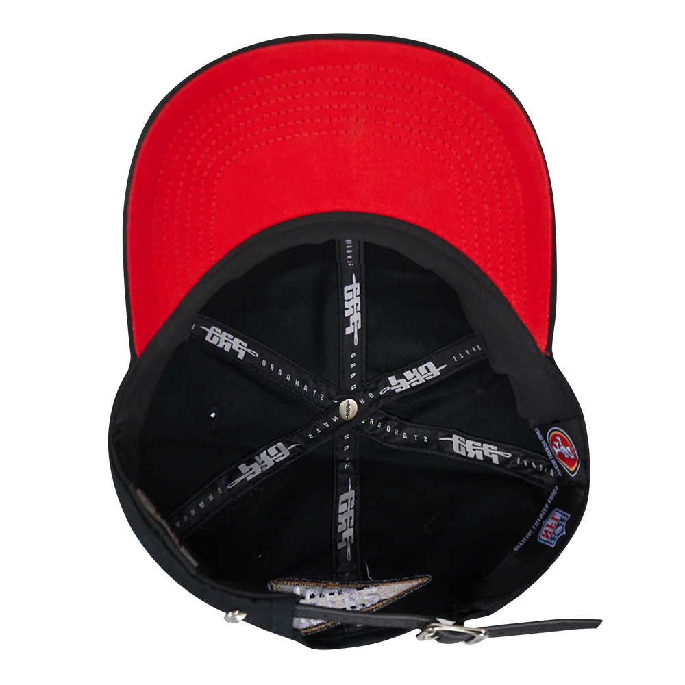 NFL SAN FRANCISCO 49ERS TEAM PENNANTS MEN'S DAD HAT (BLACK) - Image 6