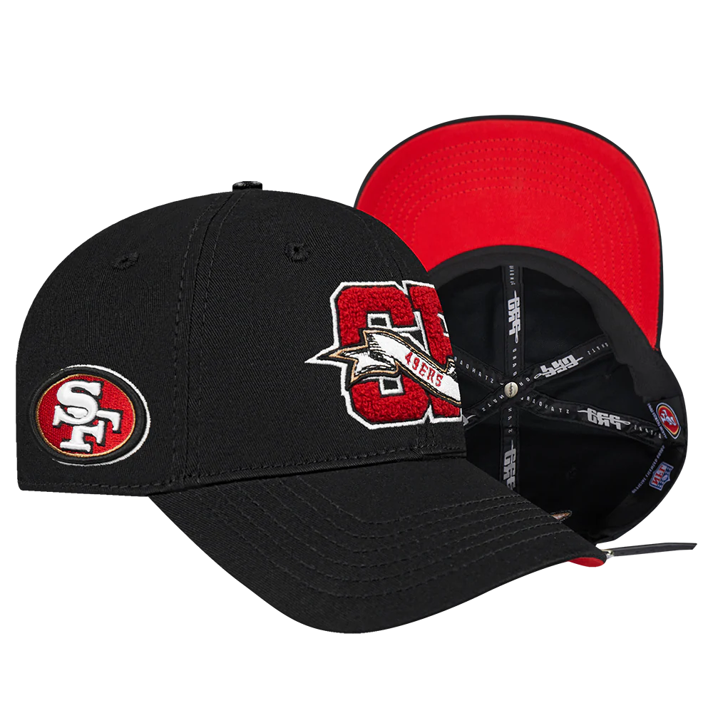 NFL SAN FRANCISCO 49ERS TEAM PENNANTS MEN'S DAD HAT (BLACK) - Image 7