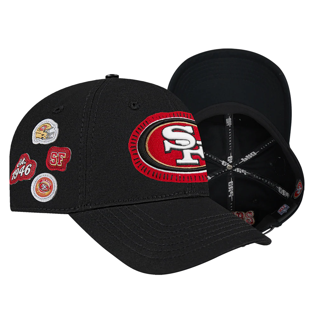 NFL SAN FRANCISCO 49ERS DIY PICK STITCH DAD HAT (BLACK) - Image 7
