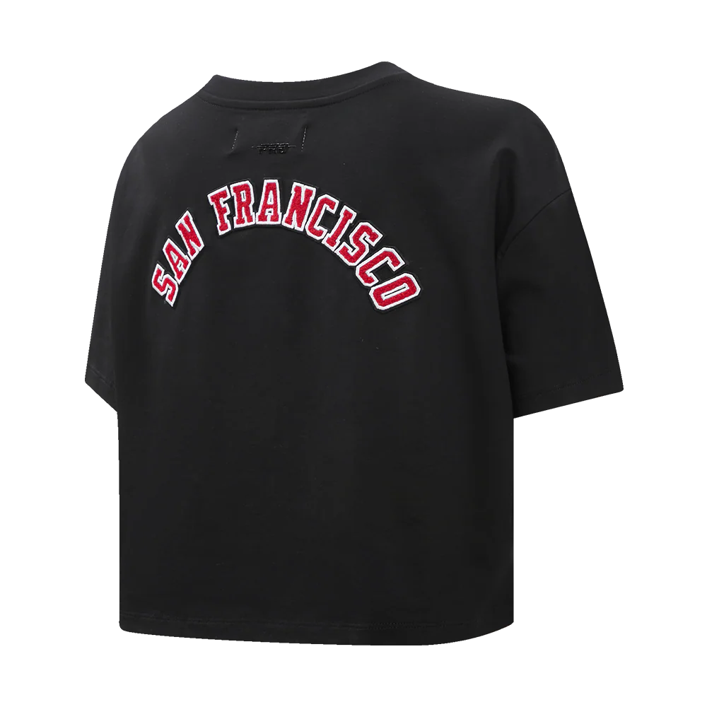 NFL SAN FRANCISCO 49ERS CLASSIC SINGLE JERSEY BOXY TEE (BLACK) - Image 3