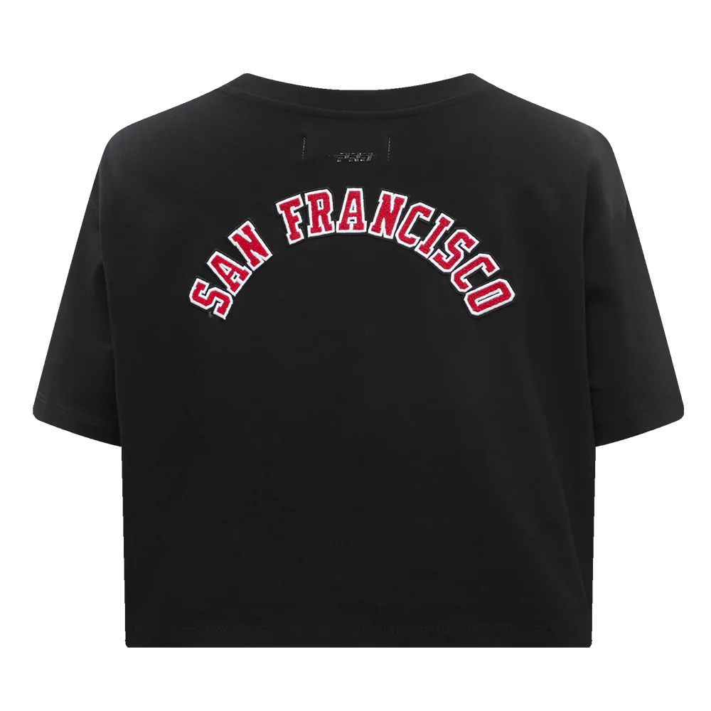 NFL SAN FRANCISCO 49ERS CLASSIC SINGLE JERSEY BOXY TEE (BLACK) - Image 4