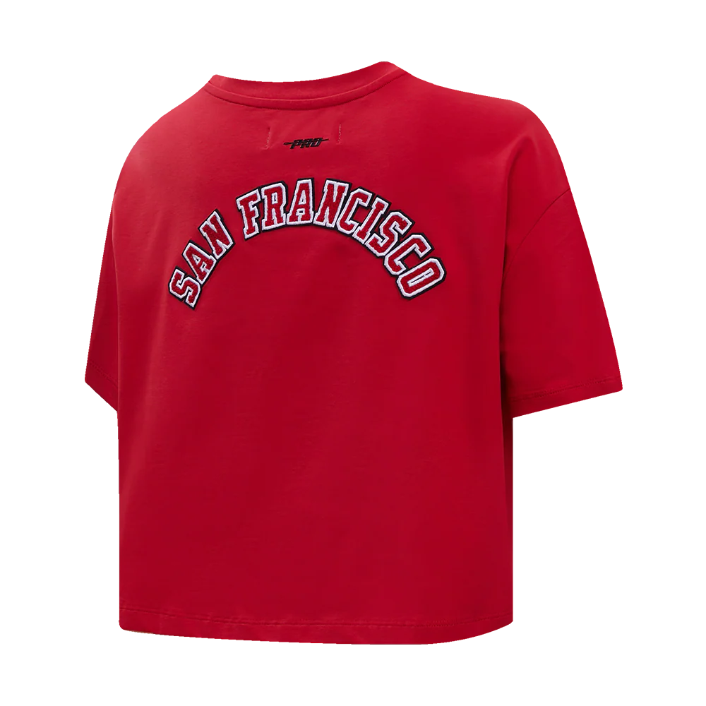 NFL SAN FRANCISCO 49ERS CLASSIC SINGLE JERSEY BOXY TEE (RED) - Image 3