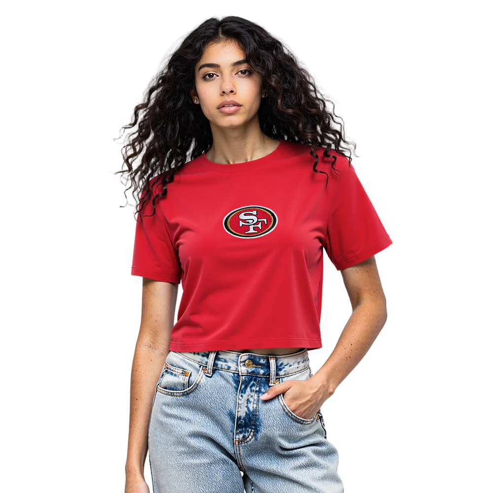 NFL SAN FRANCISCO 49ERS WINGSPAN WOMEN'S SJ BOXY TEE (RED) - Image 2