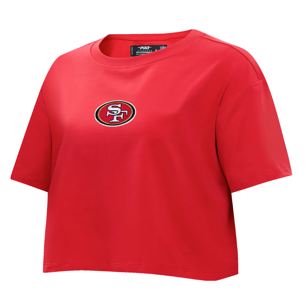 NFL SAN FRANCISCO 49ERS WINGSPAN WOMEN'S SJ BOXY TEE (RED) - Image 3